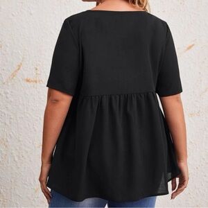 Cute Shein Emery Rose Black Baby Doll Women's Top